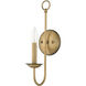 Estate 1 Light 5 inch Antique Gold Leaf Wall Sconce Wall Light, Single