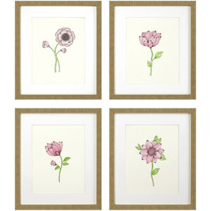 Florals Pink and Green Framed Art