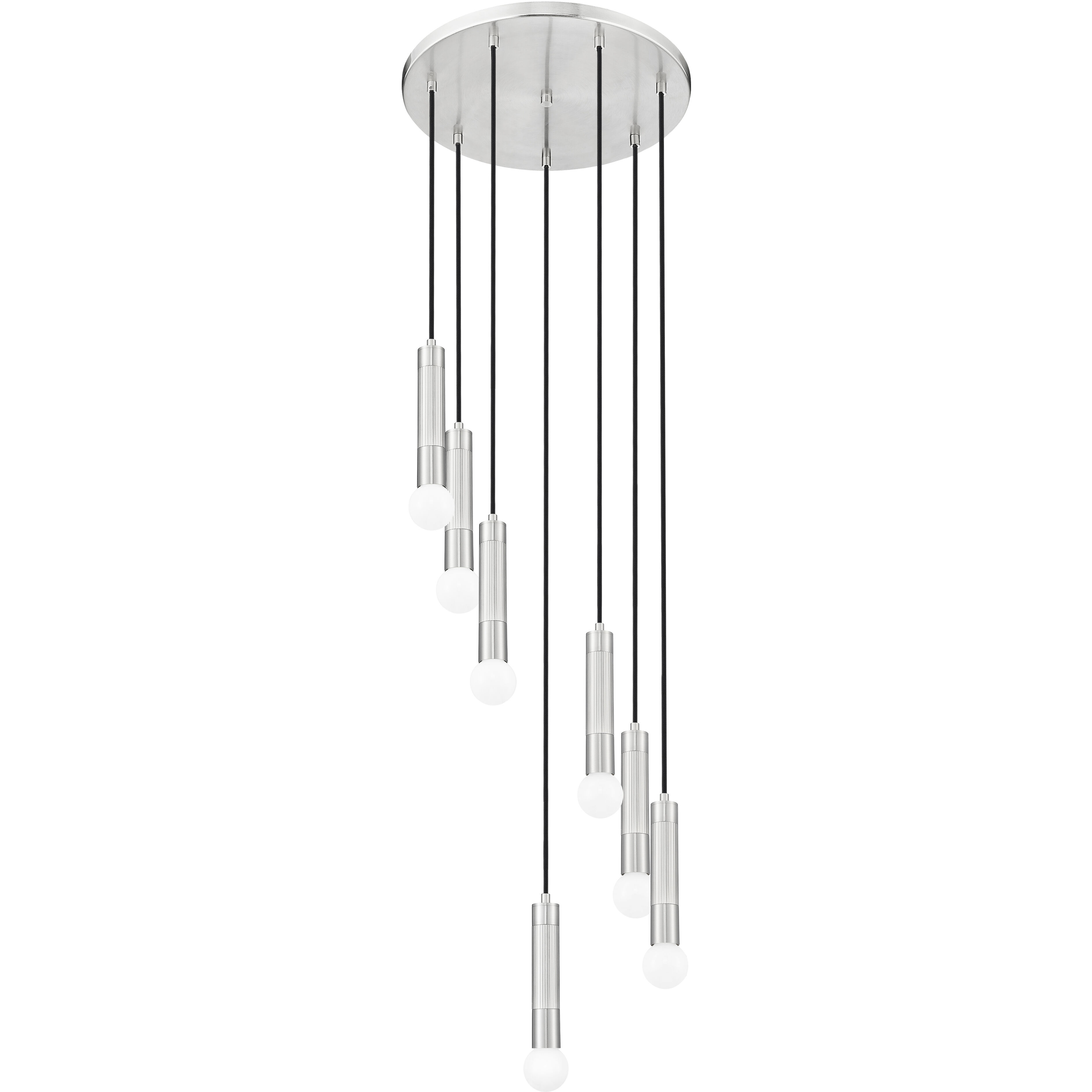 Stari 7 Light 18 inch Brushed Nickel Chandelier Ceiling Light