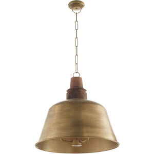 Artisan Series 3 Light 19.75 inch Artisan's Brass Pendant Ceiling Light