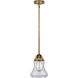 Nouveau 2 Bellmont LED 6 inch Brushed Brass Mini Pendant Ceiling Light in Clear