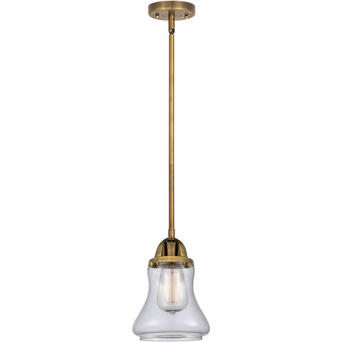 Nouveau 2 Bellmont LED 6 inch Brushed Brass Mini Pendant Ceiling Light in Clear