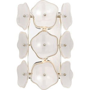 Kate Spade New York Leighton 2 Light 8 inch Polished Nickel Sconce Wall Light in Cream Tinted Glass, Small