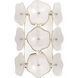 kate spade new york Leighton 2 Light 7.75 inch Polished Nickel Sconce Wall Light in Cream Tinted Glass, Small