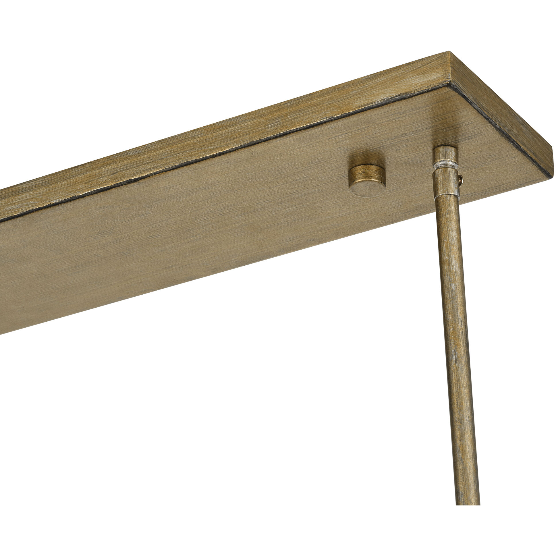 Summit 4 Light 36 inch Antique Gold Leaf Linear Chandelier Ceiling Light, Large