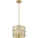 Dealey 3 Light 12 inch Heirloom Brass Chandelier Ceiling Light