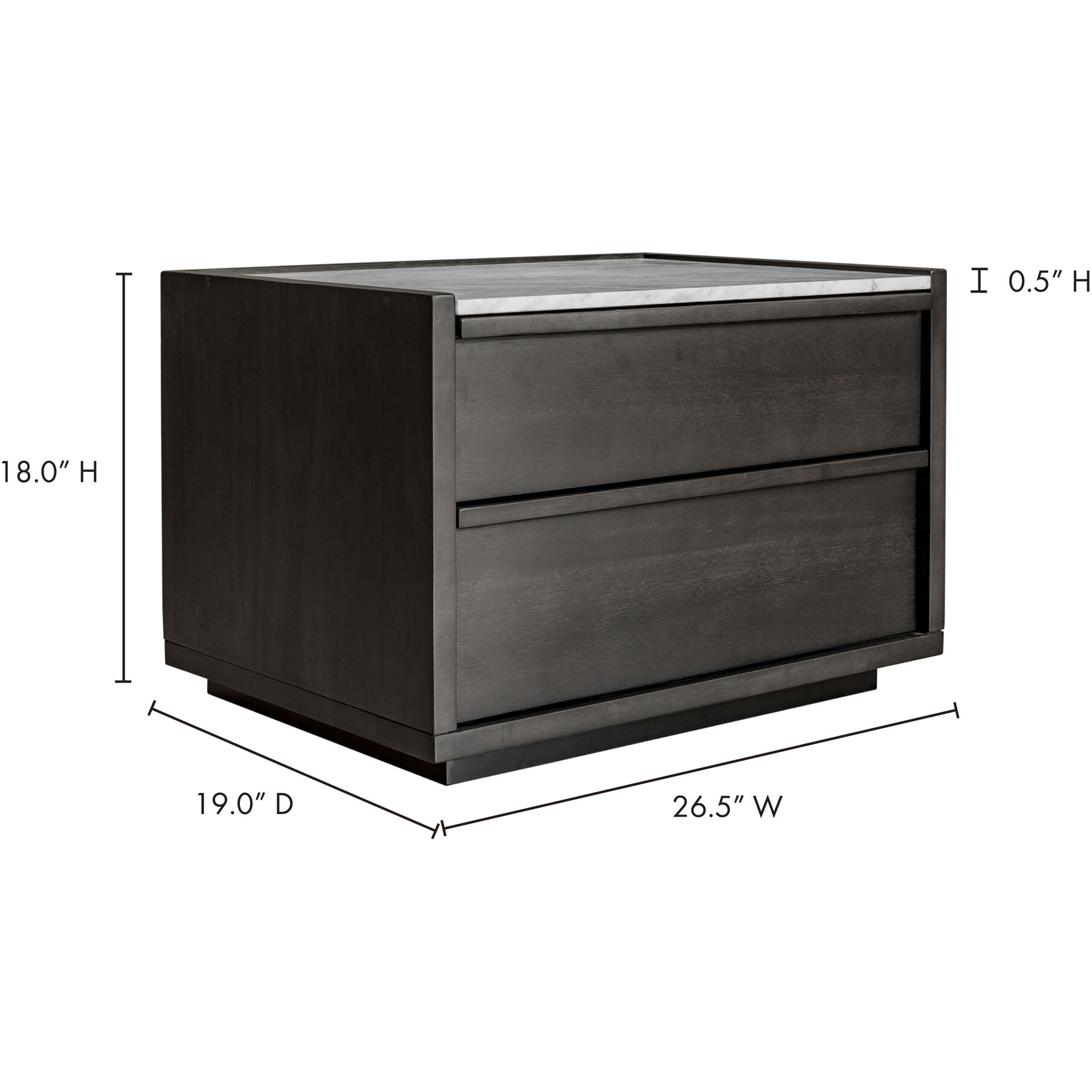 Ashcroft 27 X 19 inch Grey Nightstand