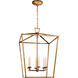 Chapman & Myers Darlana 6 Light 24 inch Gilded Iron Lantern Pendant Ceiling Light, Large