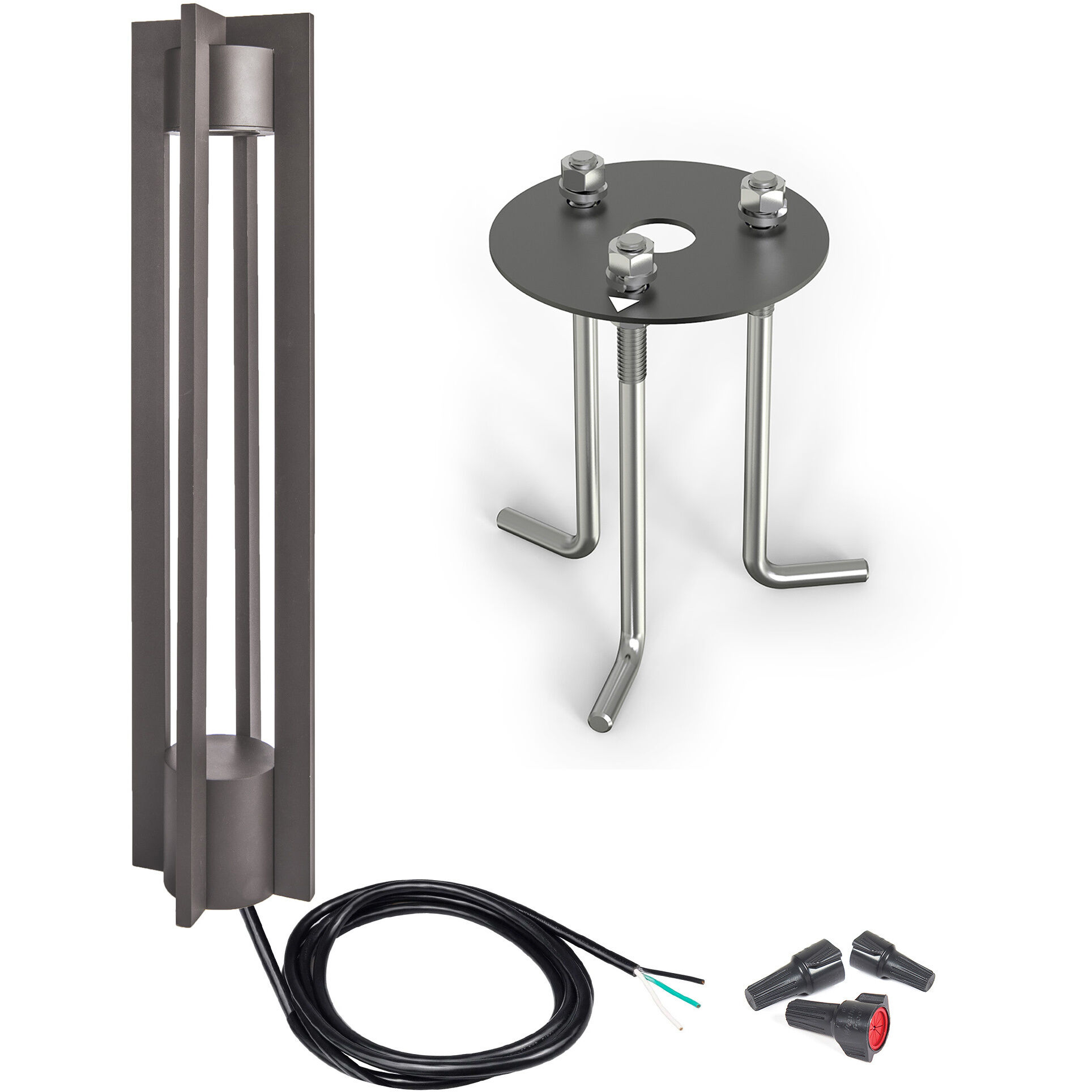 Chamber 120 12.5 watt Bronze Bollard Lighting in 3000K, WAC Landscape