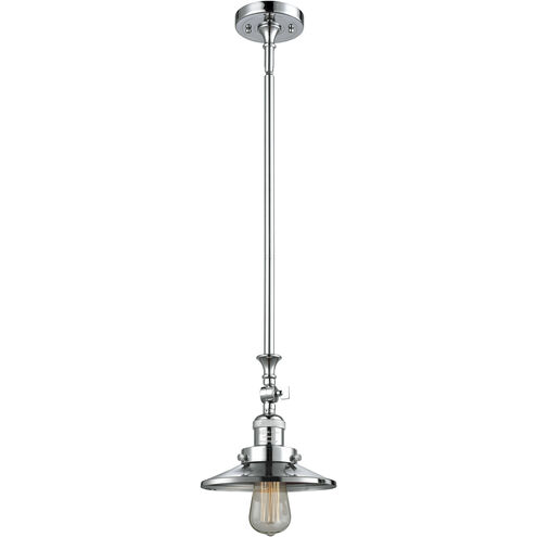 Franklin Restoration Railroad 1 Light 8 inch Polished Chrome Mini Pendant Ceiling Light in Incandescent, Franklin Restoration