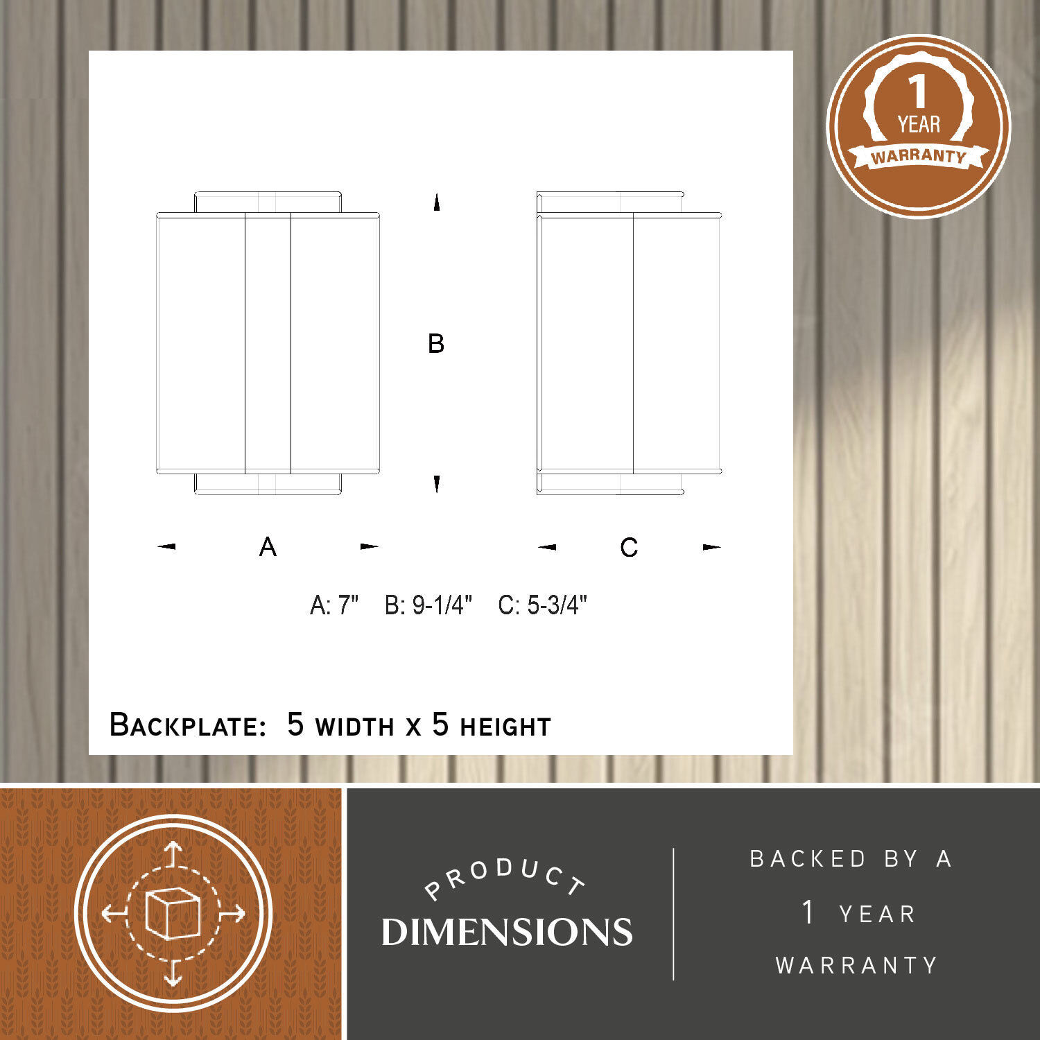 Burnaby LED 7 inch Matte Brass Wall Light