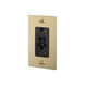 1G Duplex 125 Brass Outlet, GFCI