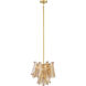 Regent 4 Light 17.75 inch Legacy Brass Chandelier Ceiling Light in Amber Crackled Glass