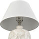 Goodell 27.5 inch 150 watt White Glazed with Clear Table Lamp Portable Light
