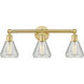 Conesus 3 Light 24 inch Satin Gold Bath Vanity Light Wall Light