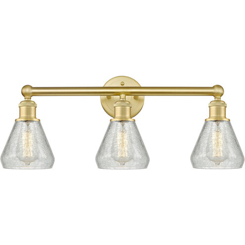 Conesus 3 Light 24 inch Satin Gold Bath Vanity Light Wall Light
