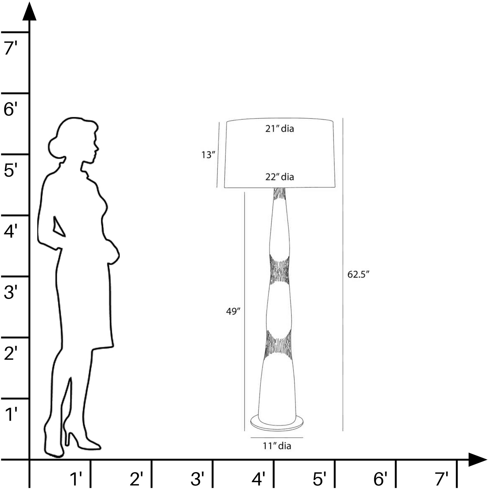 Kash 62.5 inch 150.00 watt Antiqued Aluminum and Polished Nickel Floor Lamp Portable Light