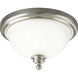 Beacher 1 Light 12 inch Brushed Nickel Flush Mount Ceiling Light