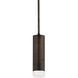 Luxe LED 3.75 inch Distressed Bronze/Alabaster Pendant Ceiling Light