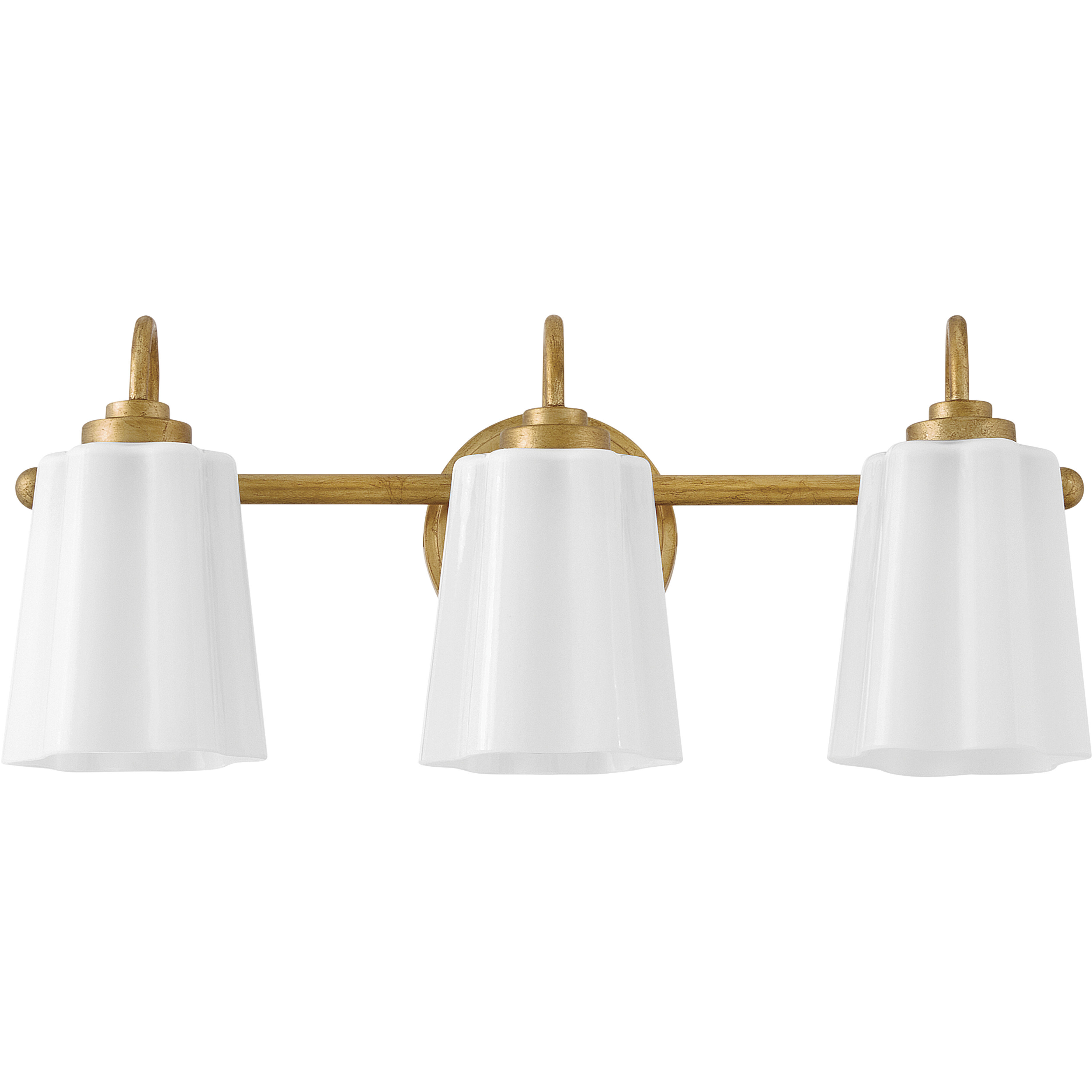 Honey 3 Light 21.25 inch Distressed Brass Bath Light Wall Light