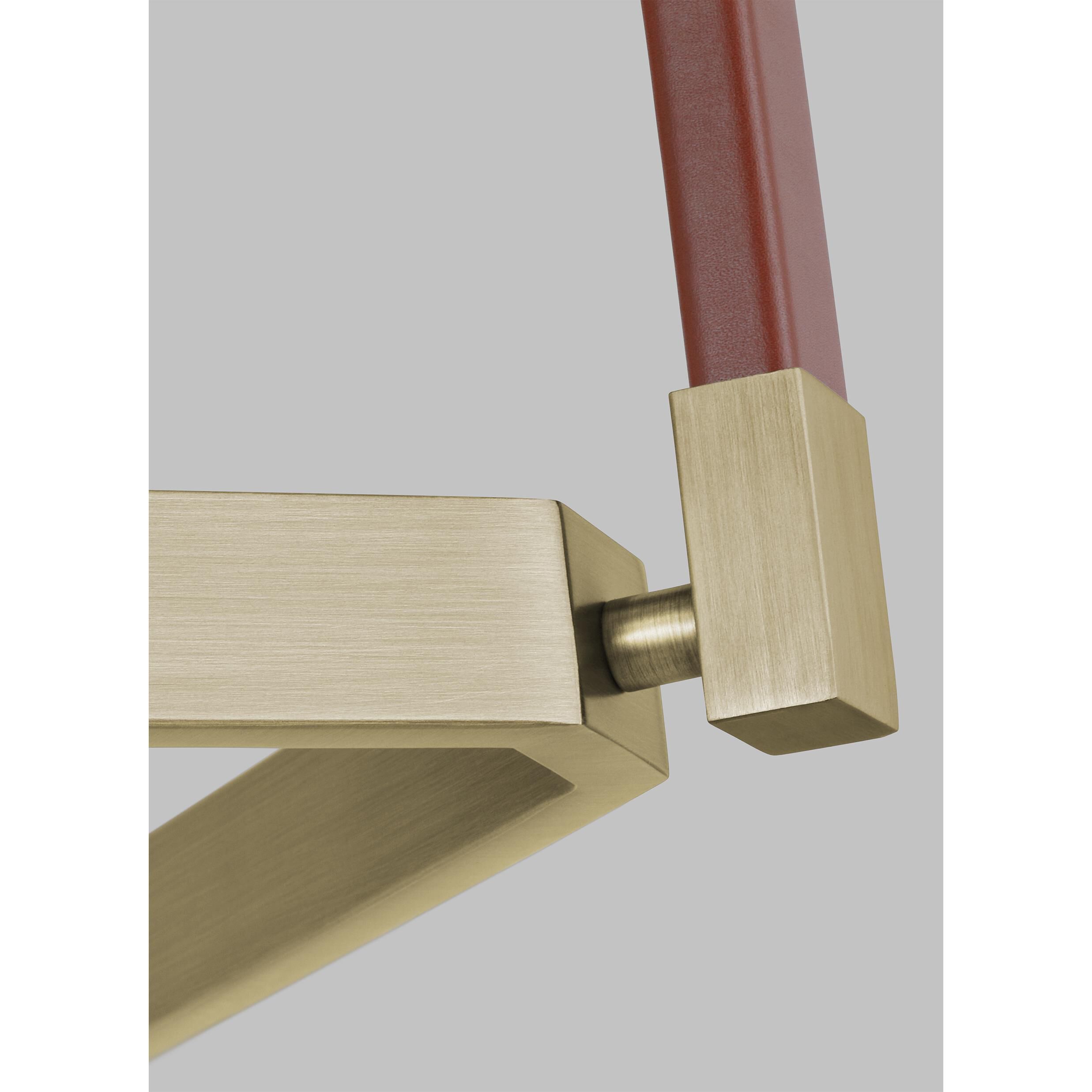 Hadley 4 Light 14.88 inch Time Worn Brass Flush Mount Ceiling Light