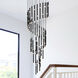 Flute LED 30 inch Black Chandelier Ceiling Light