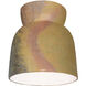Radiance Collection - Hourglass 1 Light 7.5 inch Harvest Yellow Slate Flush-Mount Ceiling Light in Replaceable Bulb, Form+Finish+Function