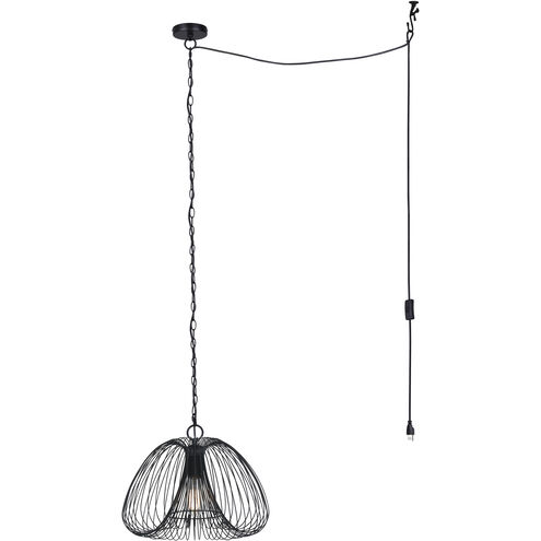 Stockholm 1 Light 16 inch Black Swag Pendant Ceiling Light