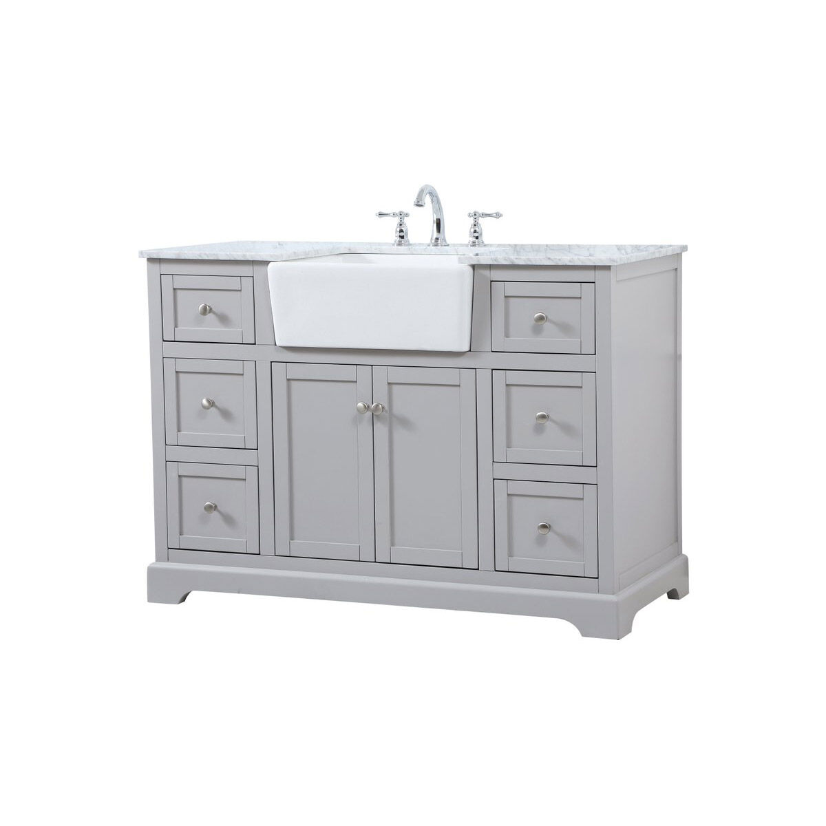 Franklin 48 X 22 X 34.75 inch Grey Bathroom Vanity Cabinet