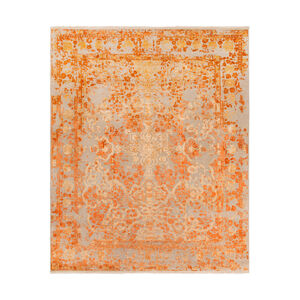 Desiree 108 X 72 inch Beige/Peach/Bright Orange Rugs, Wool, Viscose, and Cotton