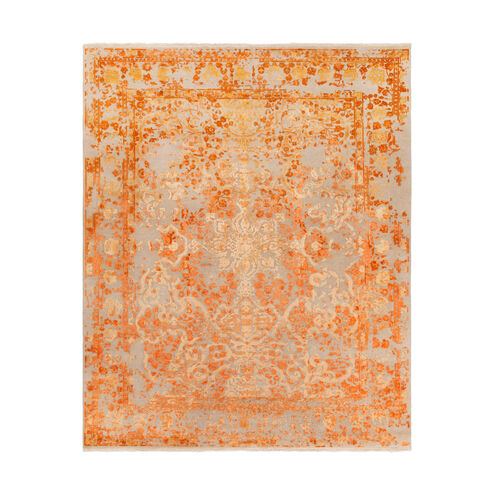 Desiree 156 X 108 inch Beige/Peach/Bright Orange Rugs, Wool, Viscose, and Cotton