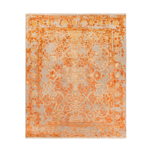 Desiree 108 X 72 inch Beige/Peach/Bright Orange Rugs, Wool, Viscose, and Cotton