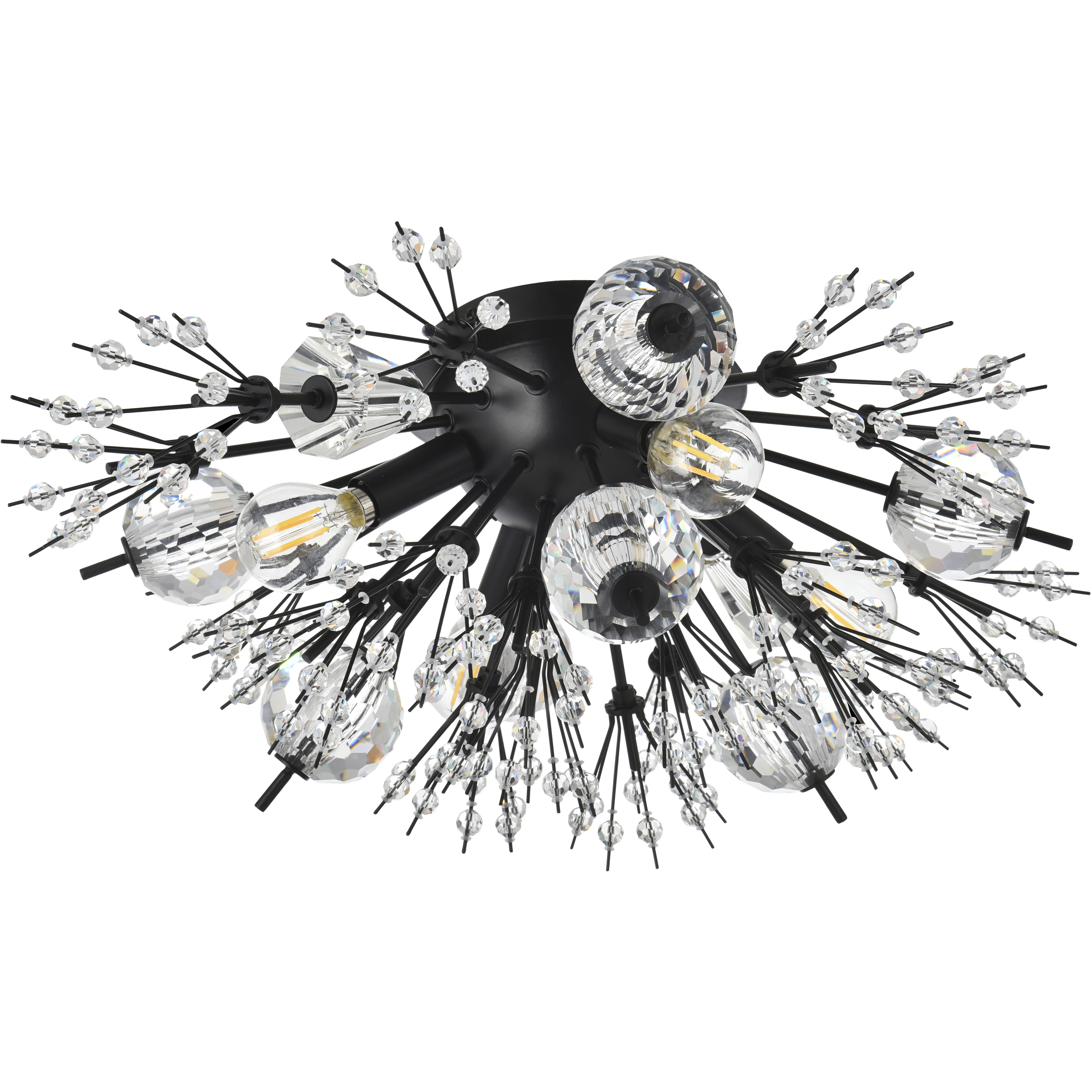 Vera 4 Light 14 inch Black Wall Sconce Wall Light, can be Flush Mounted