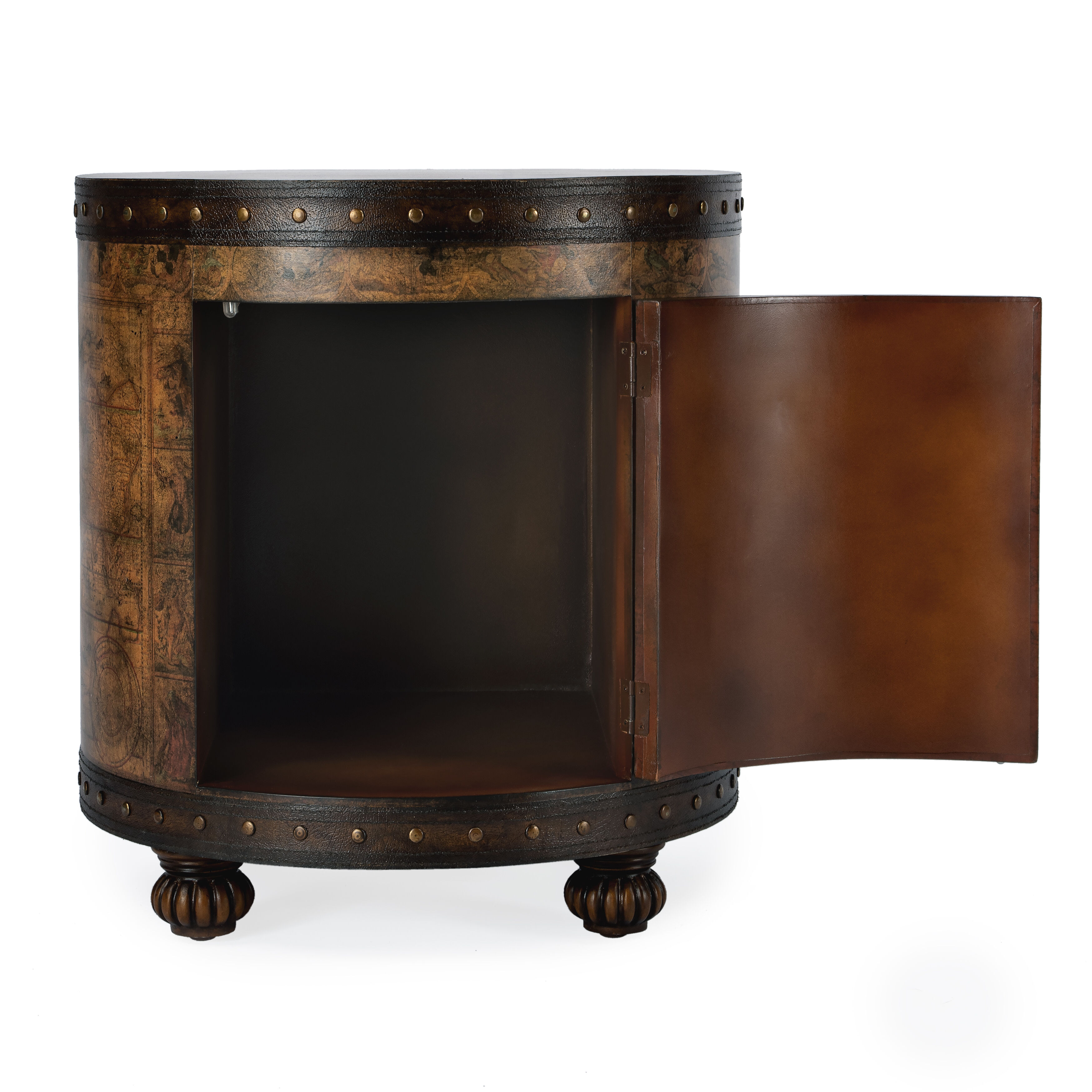 Vasco Old World Map 22 X 20 inch Heritage Accent Table