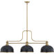 Melange 3 Light 52 inch Heritage Brass Billiard Ceiling Light