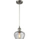 Ballston Fenton 1 Light 7 inch Brushed Satin Nickel Mini Pendant Ceiling Light in Clear Glass, Ballston