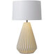Concord 30 inch 100 watt Walnut and White with Weathered Brass Table Lamp Portable Light