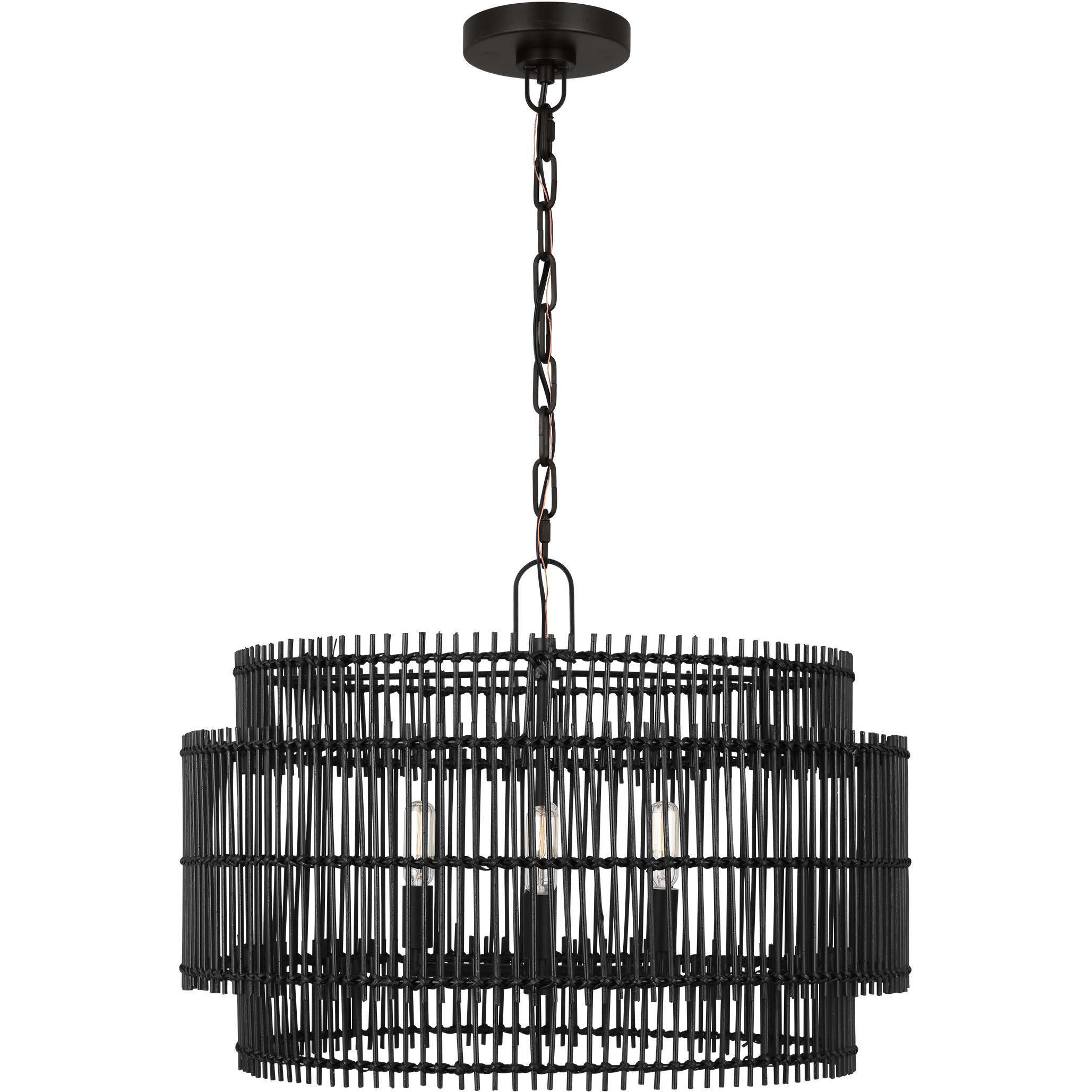 ED Ellen DeGeneres Elio 4 Light 23 inch Aged Iron Hanging Shade Ceiling Light
