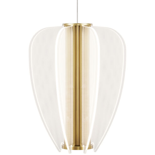 Sean Lavin Mini Nyra 1 Light 12 Plated Brass Low-Voltage Pendant Ceiling Light in MonoRail, Integrated LED