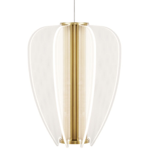 Sean Lavin Mini Nyra 1 Light 12 Plated Brass Low-Voltage Pendant Ceiling Light in MonoRail, Integrated LED