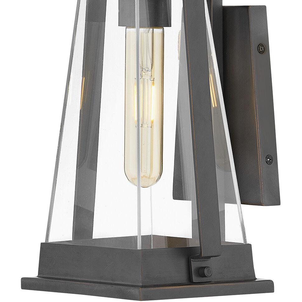 Arcadia LED 12 inch Aged Copper Bronze Outdoor Wall Mount Lantern, Small