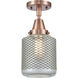 Franklin Restoration Stanton LED 6 inch Antique Copper Flush Mount Ceiling Light