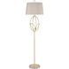 Morely 64 inch 9.00 watt Gold Leaf with White Floor Lamp Portable Light