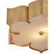 Grand Lotus 2 Light 19 inch Antique Gold Leaf Flush Mount Ceiling Light