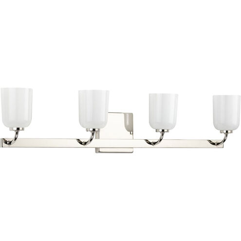 Moore 4 Light 30.75 inch Polished Nickel Bath Vanity Wall Light