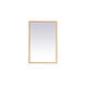 Pier 30 X 18 inch Brass LED Mirror