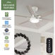 Georgetown 52 inch Fresh White with Light Oak and Fresh White Blades Ceiling Fan