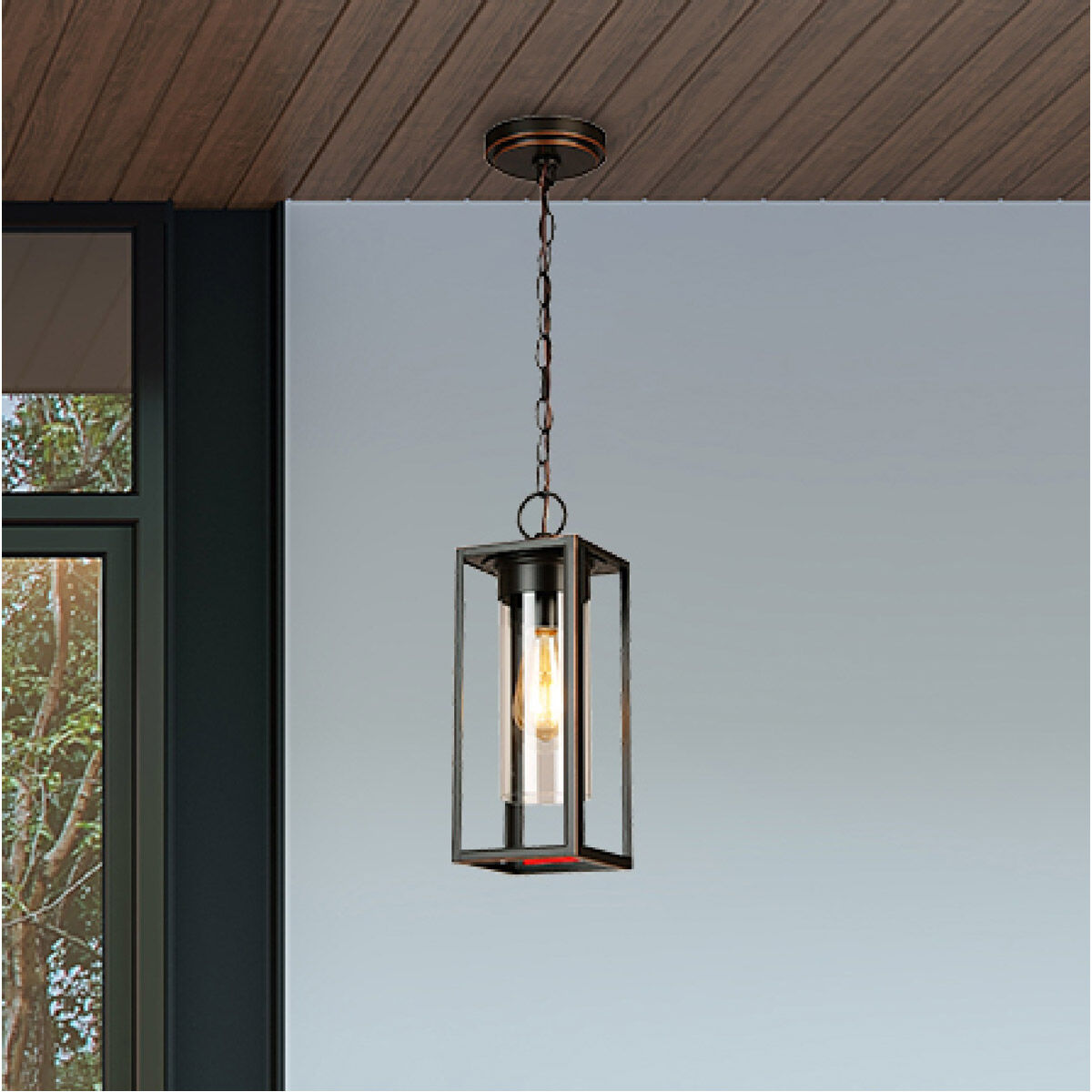 Walker Hill 1 Light 5.37 inch Oil Rubbed Bronze Outdoor Pendant