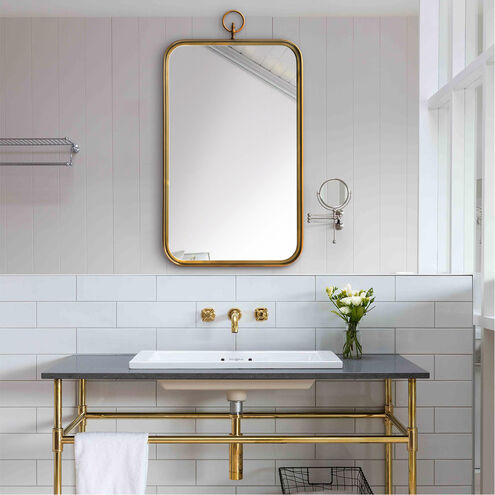 Coburg 39.5 X 22 inch Brass Wall Mirror