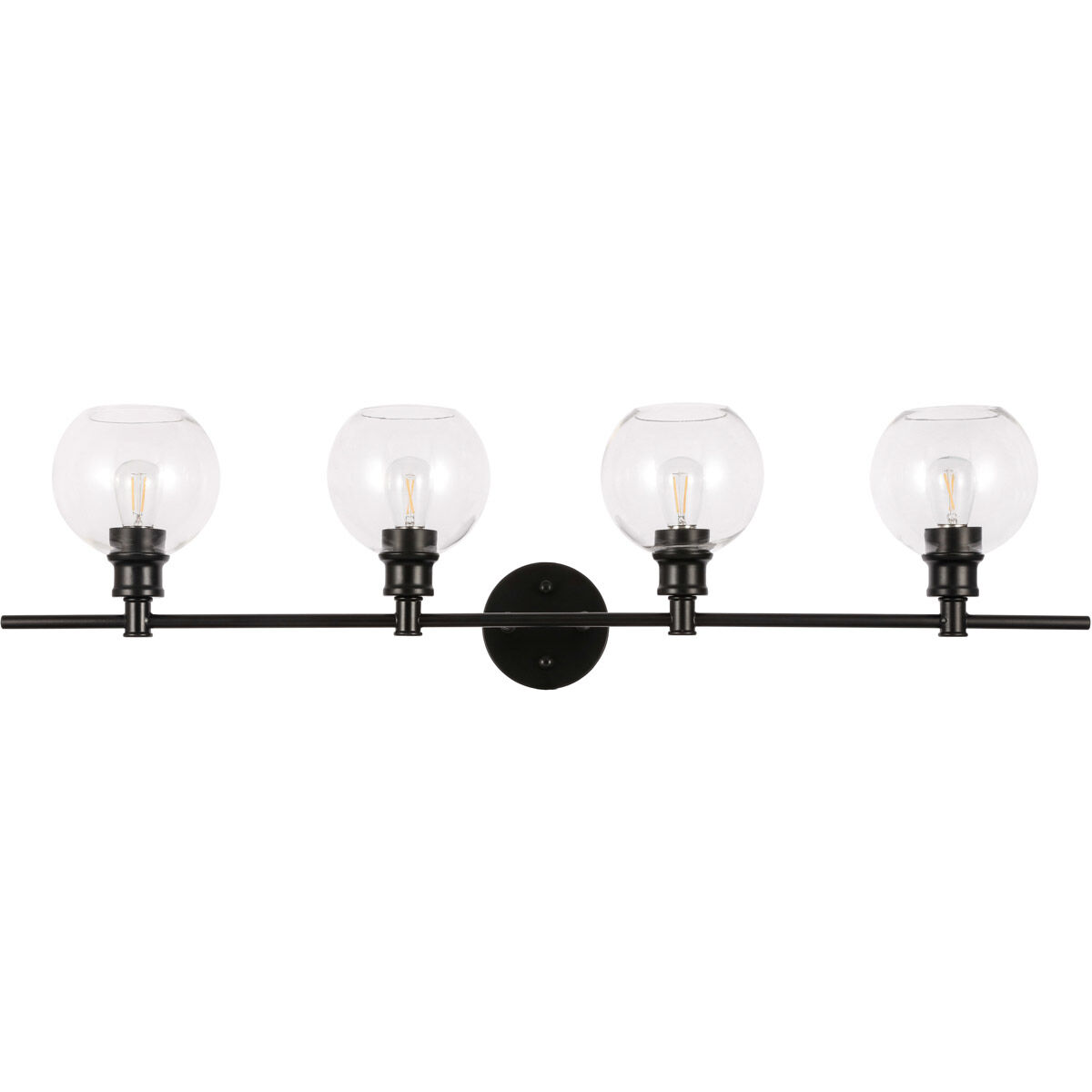 Syracuse 4 Light 38 inch Black Wall sconce Wall Light